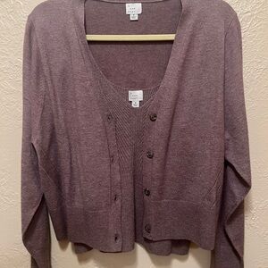 a new day Dusty Mauve Button-Up Women's Cardigan